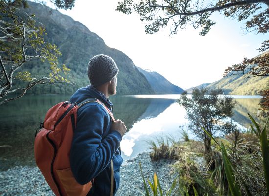 Traveller Discovering Fiordland National Park